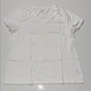 Sonoma White V-Neck Short Sleeve Tee